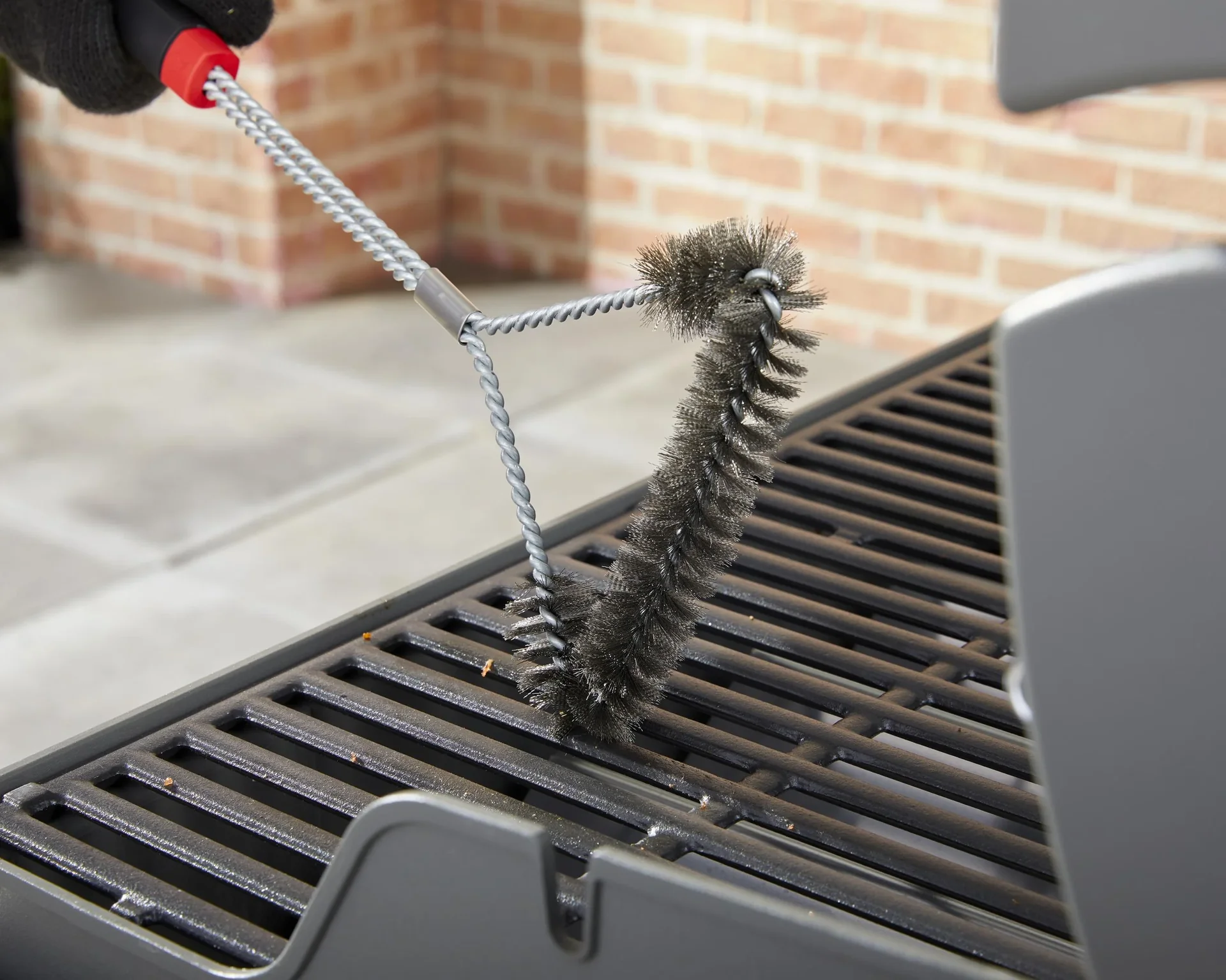 Dreiseitige Grillbürste, 46 cm - 0