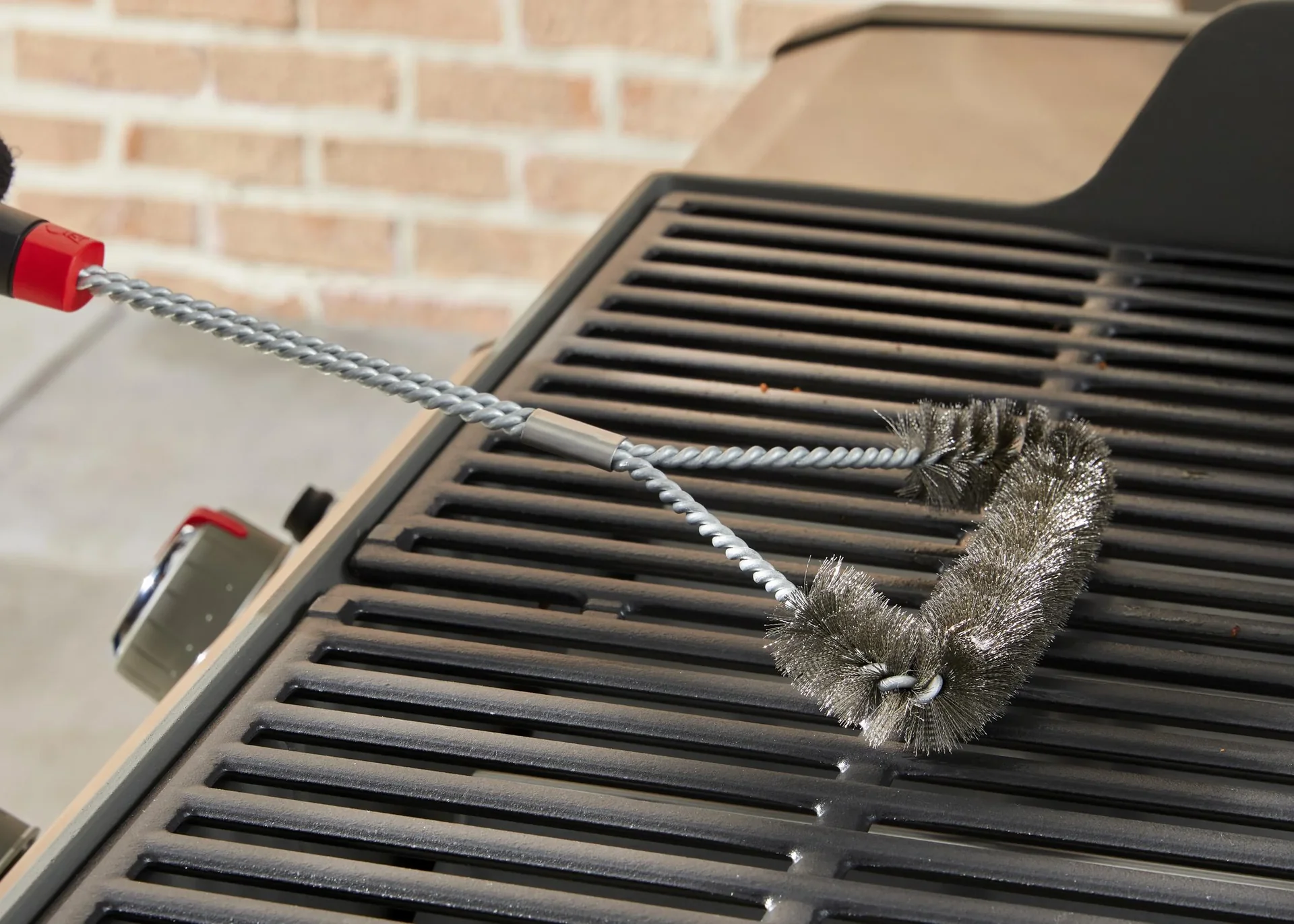 Dreiseitige Grillbürste, 46 cm - 2