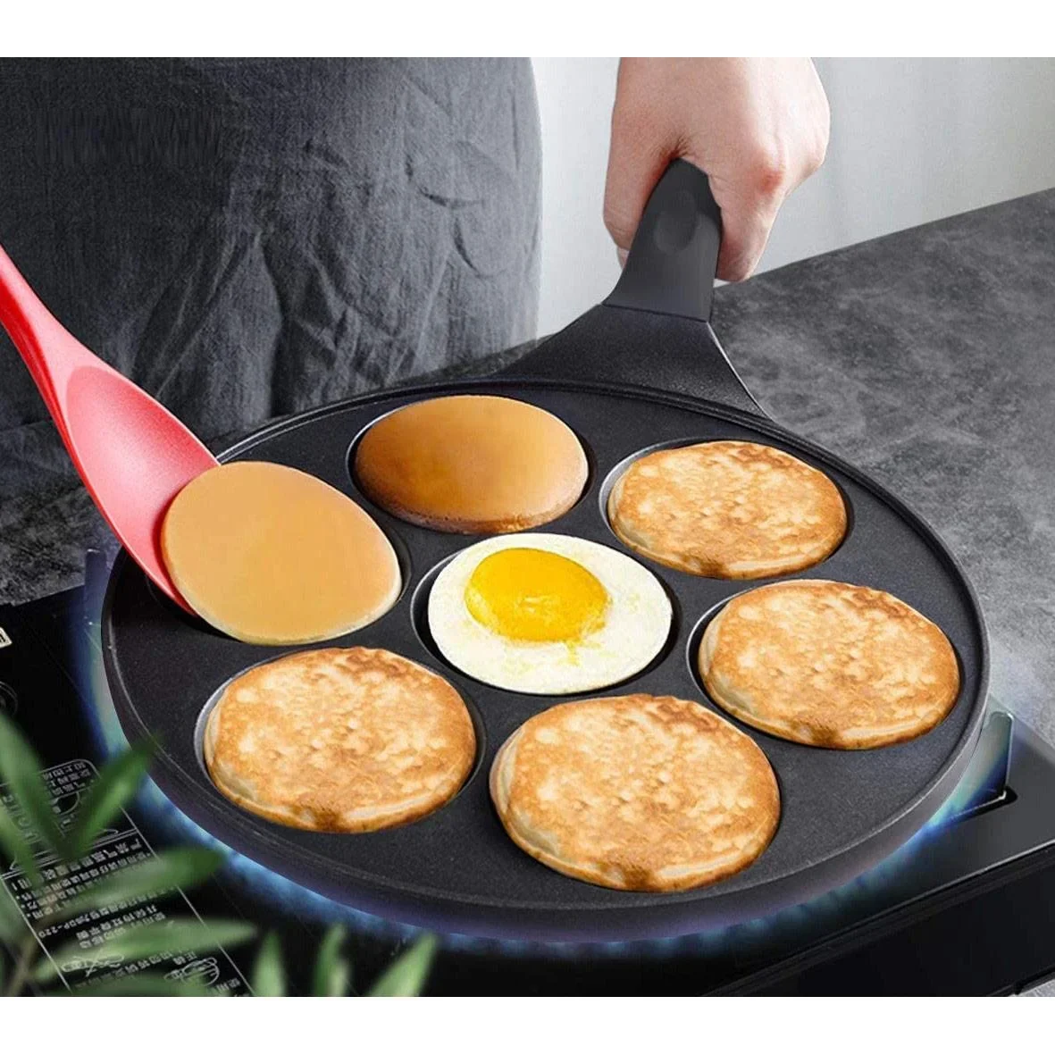 Cheffinger Pfannkuchenpfanne - für 7 Pfannkuchen - 26cm - 4