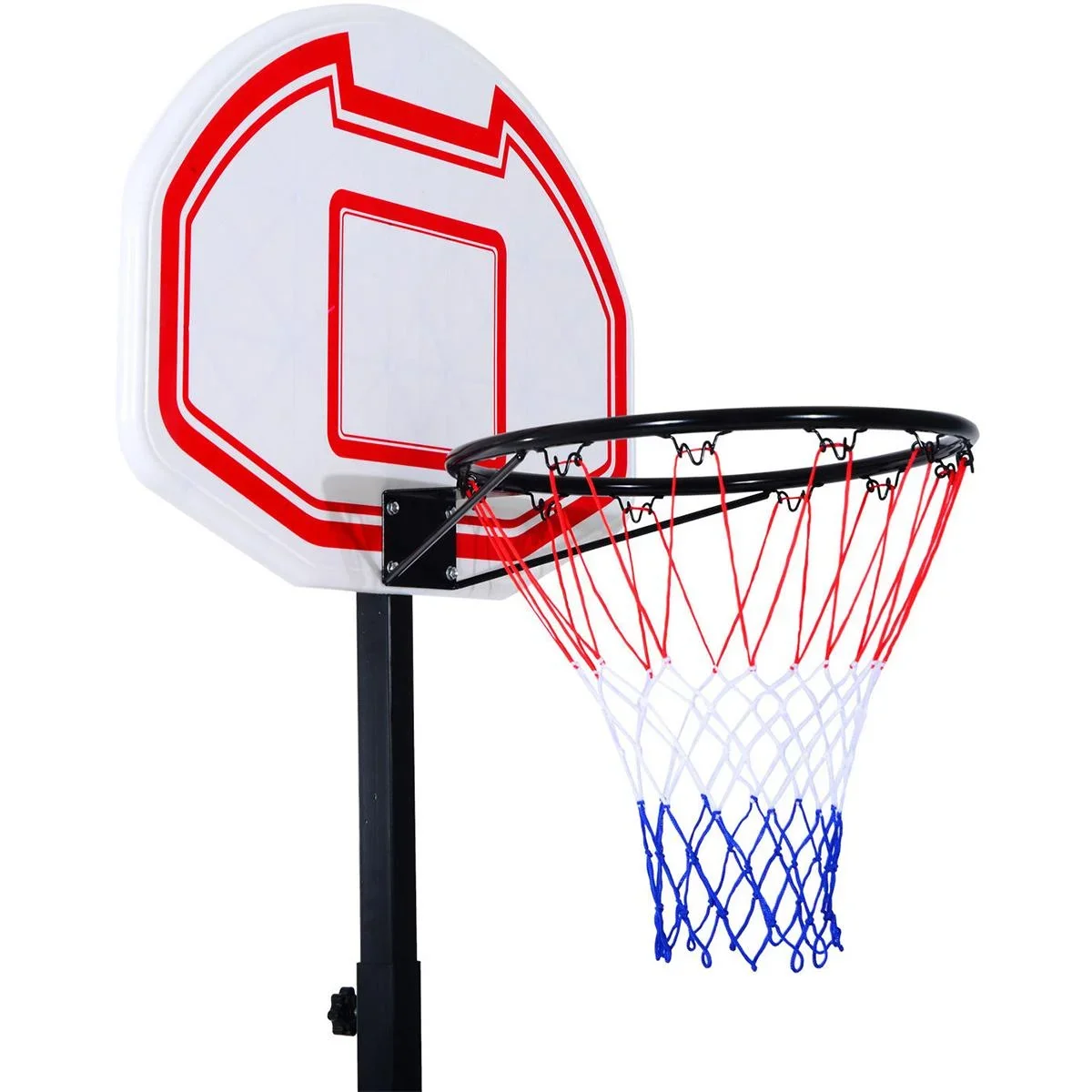 Kinder Basketballkorb mit Ständer schwarz/weiß/rot - 3