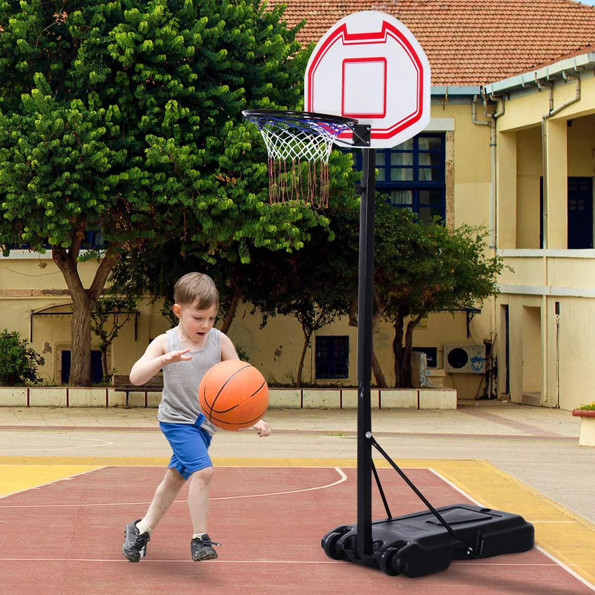 Kinder Basketballkorb mit Ständer schwarz/weiß/rot - 5