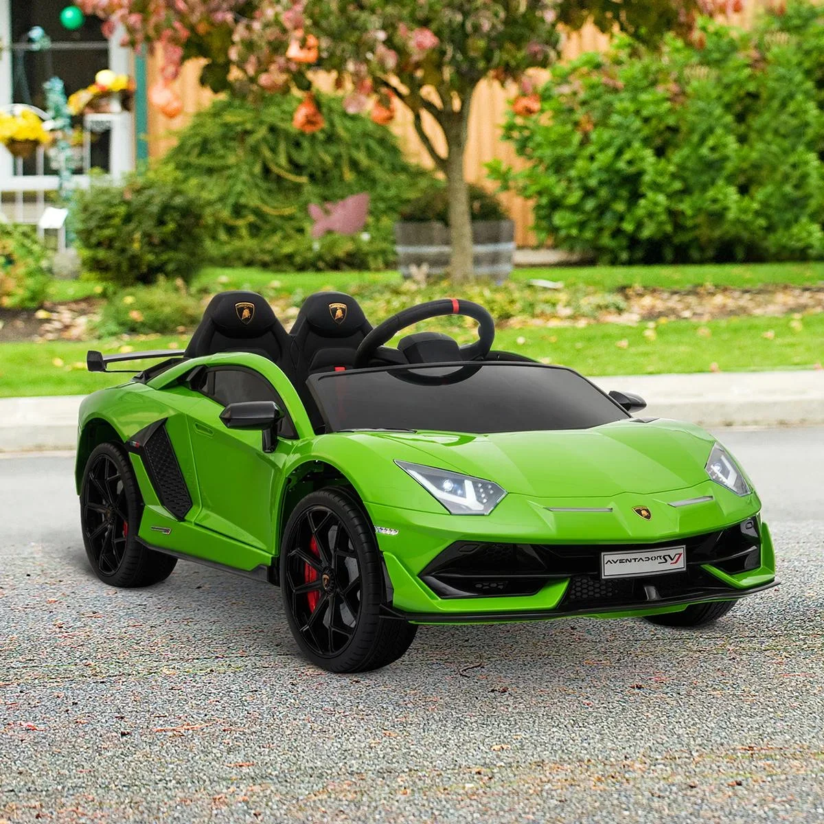 Elektroauto Lamborghini SVJ lizenziert Kinderfahrzeug Kinderauto für 3-8 Jahre mit Fernsteuerung MP3/USB Licht Musik Kun - 0