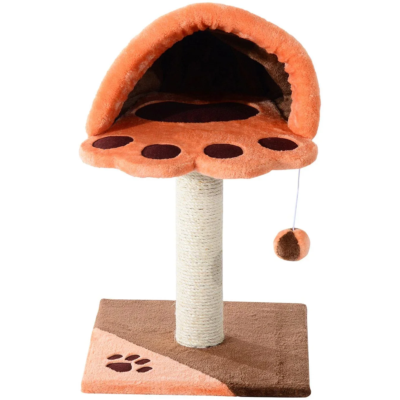 Katzenbaum Kletterbaum Katze Sisal Orange - 0