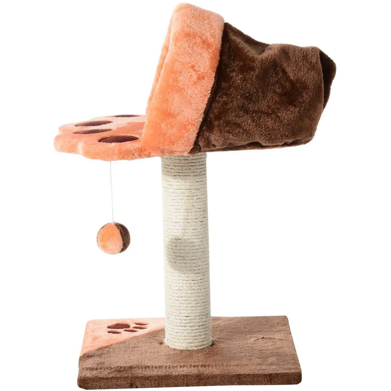 Katzenbaum Kletterbaum Katze Sisal Orange - 1