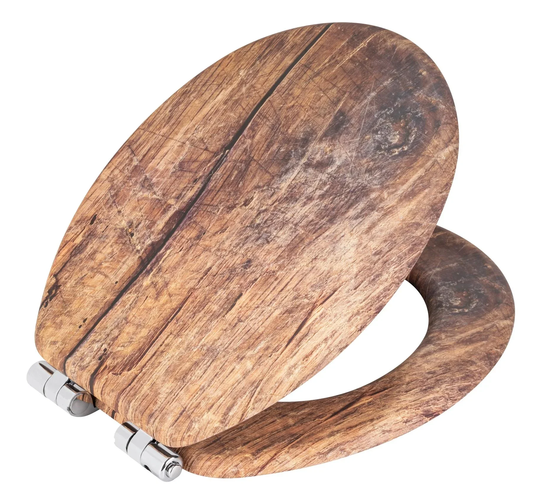 WC-Sitz Rustic Braun, aus FSC® zertifiziertem MDF - 0