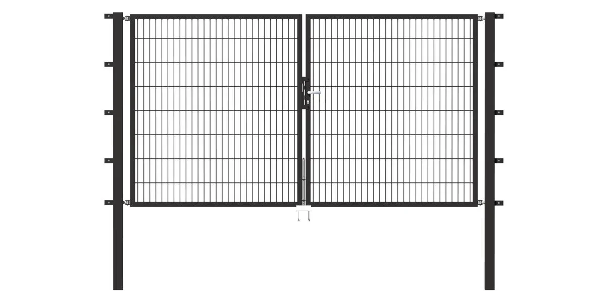 Doppeltor Flexo mit Zubehör, anthrazit, Breite 200 cm, Höhe 140 cm, PF: 60x60 cm - 0