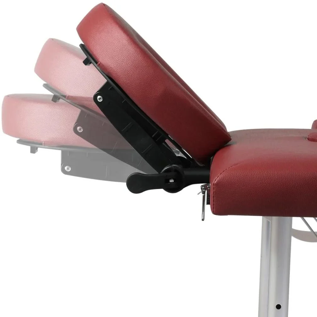 Zusammenklappbare Massageliege mit Aluminiumrahmen (vierteilig / rot) - 4