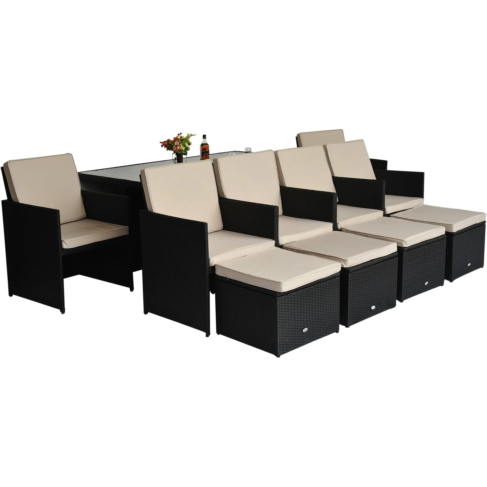 Polyrattan Gartenmöbel als 27 teiliges Set - 0