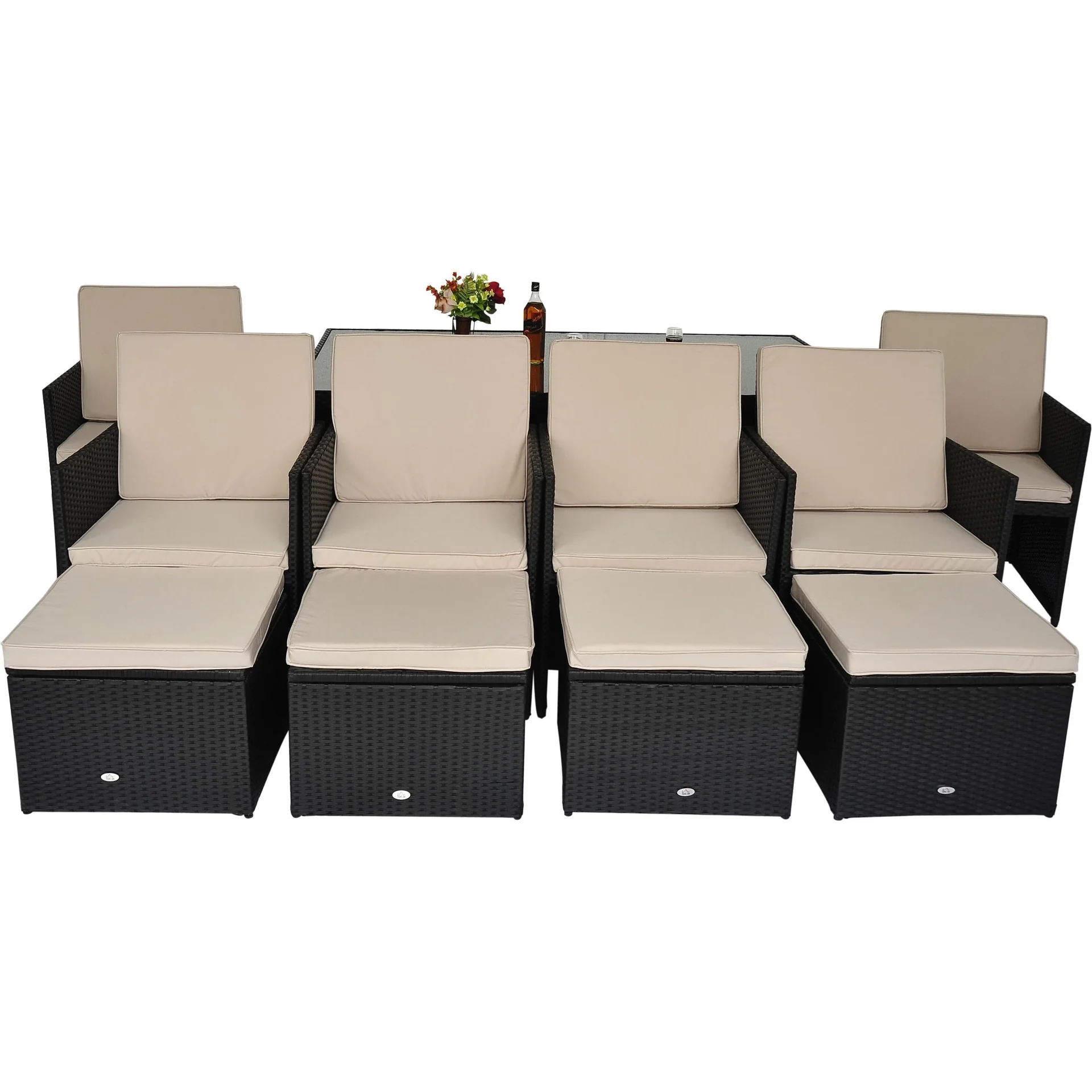 Polyrattan Gartenmöbel als 27 teiliges Set - 6