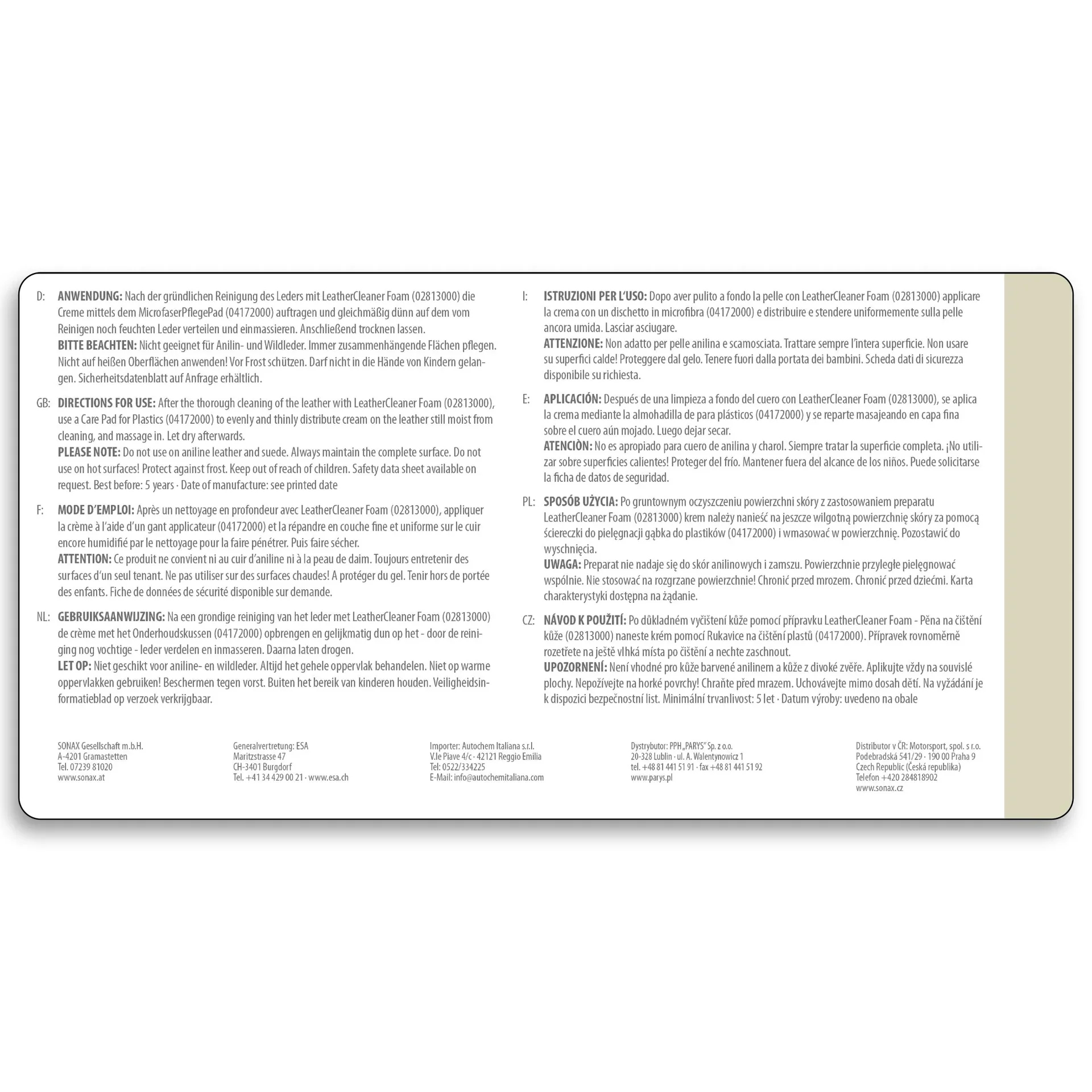 PROFILINE Leather Protection 1 l - 7