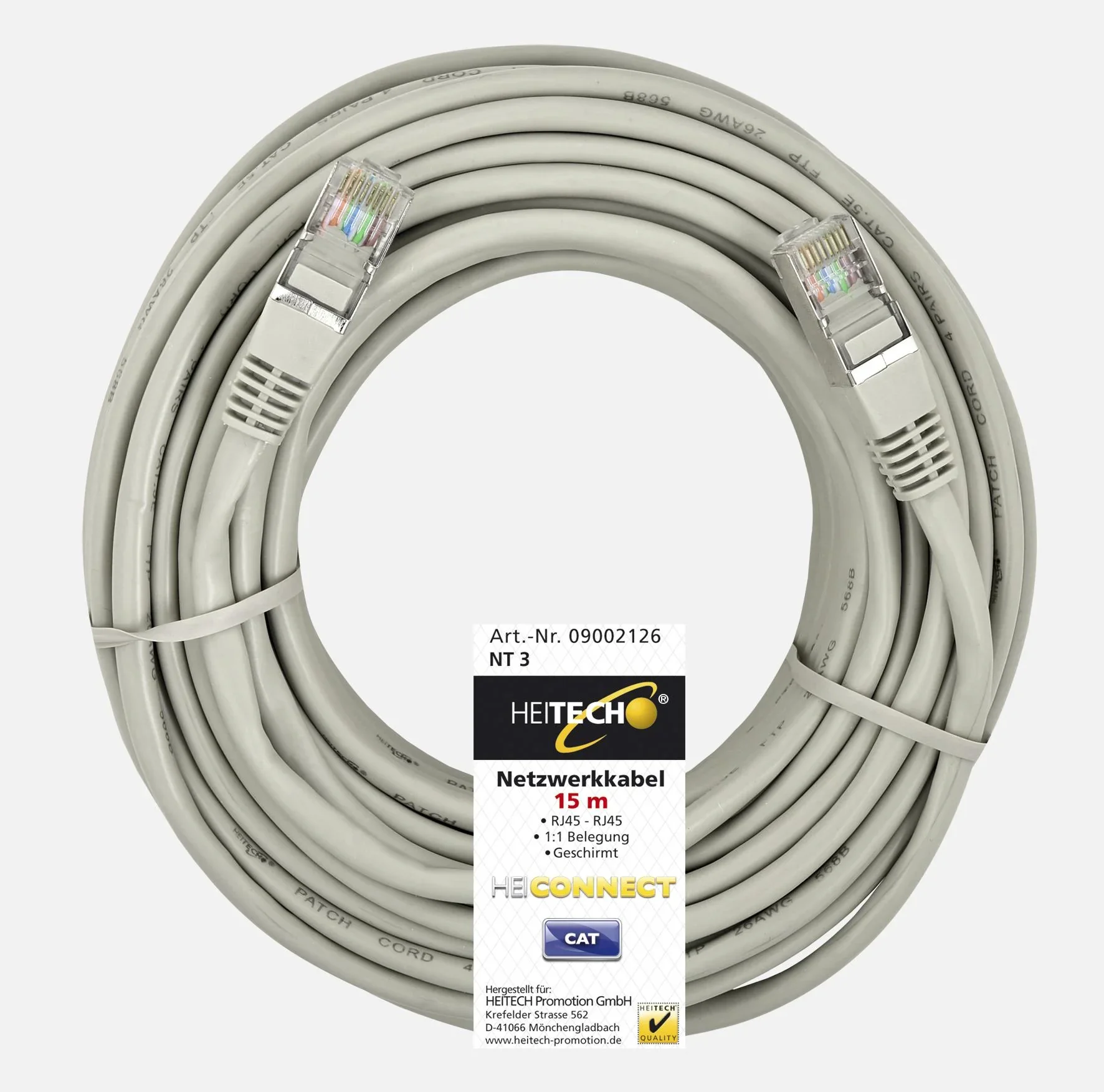 Netzwerkkabel 15m RJ45-RJ45 - 0