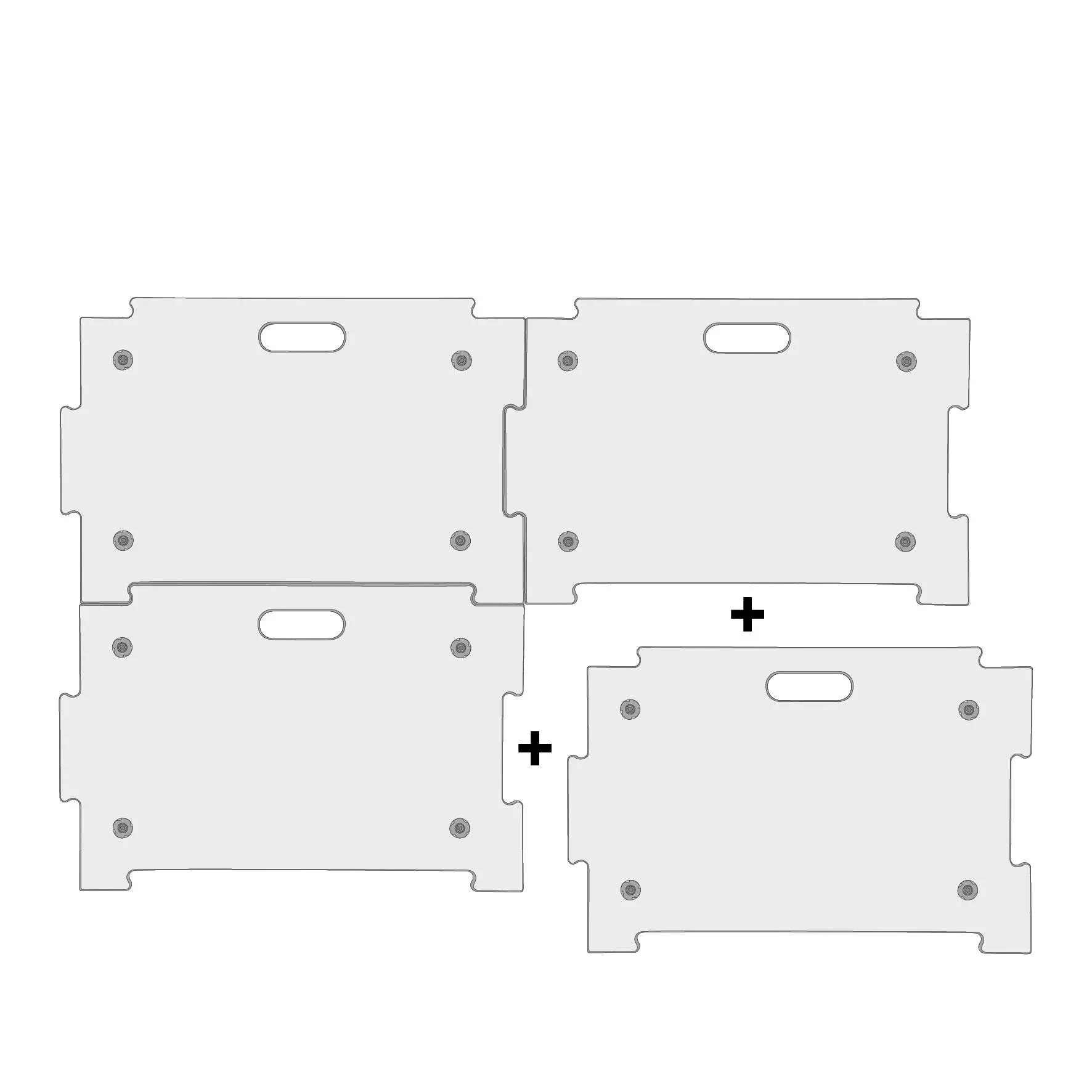 Transporthilfe MM 1383, 59 x 39 x 11 cm, harte Rollen Ø 75 mm, Rollenlager, Platte Maxigrip FSC®, Tragkraft 250 kg - 0