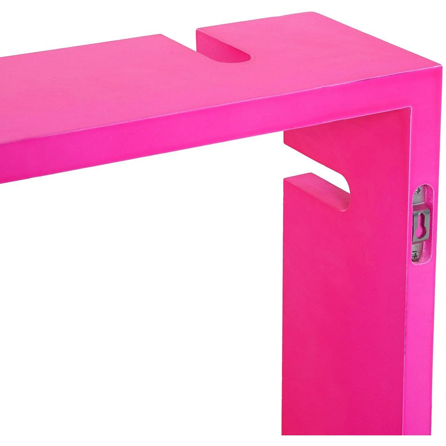 Wandregal Hängeregal mit 3 Fächern MDF Rosa+Weiß - 3