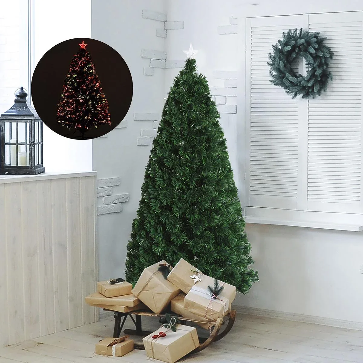 Weihnachtsbaum inklusive Metallständer grün - 2
