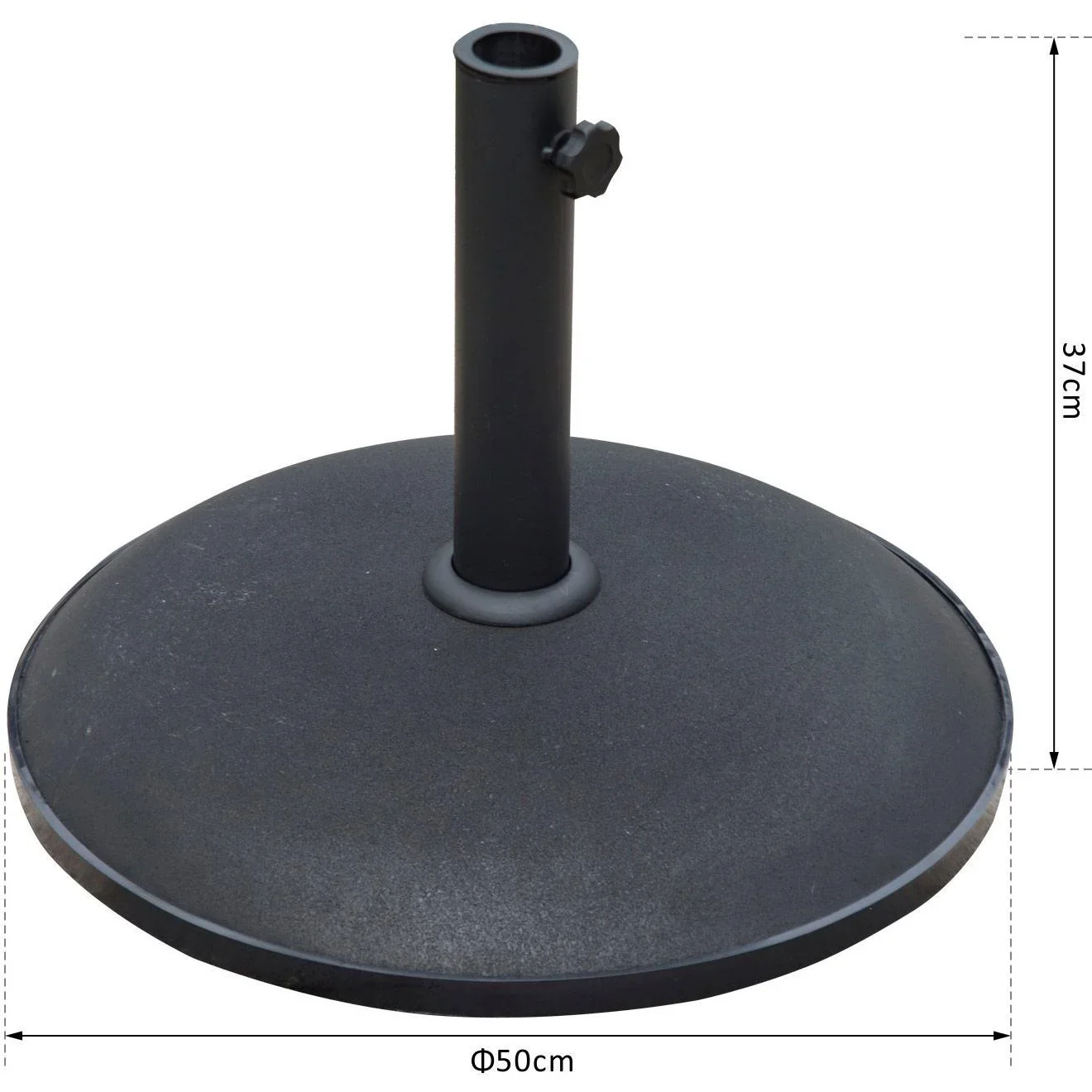 Sonnenschirmständer Sonnenschirmfuß 25kg Stahl Schwarz - 4