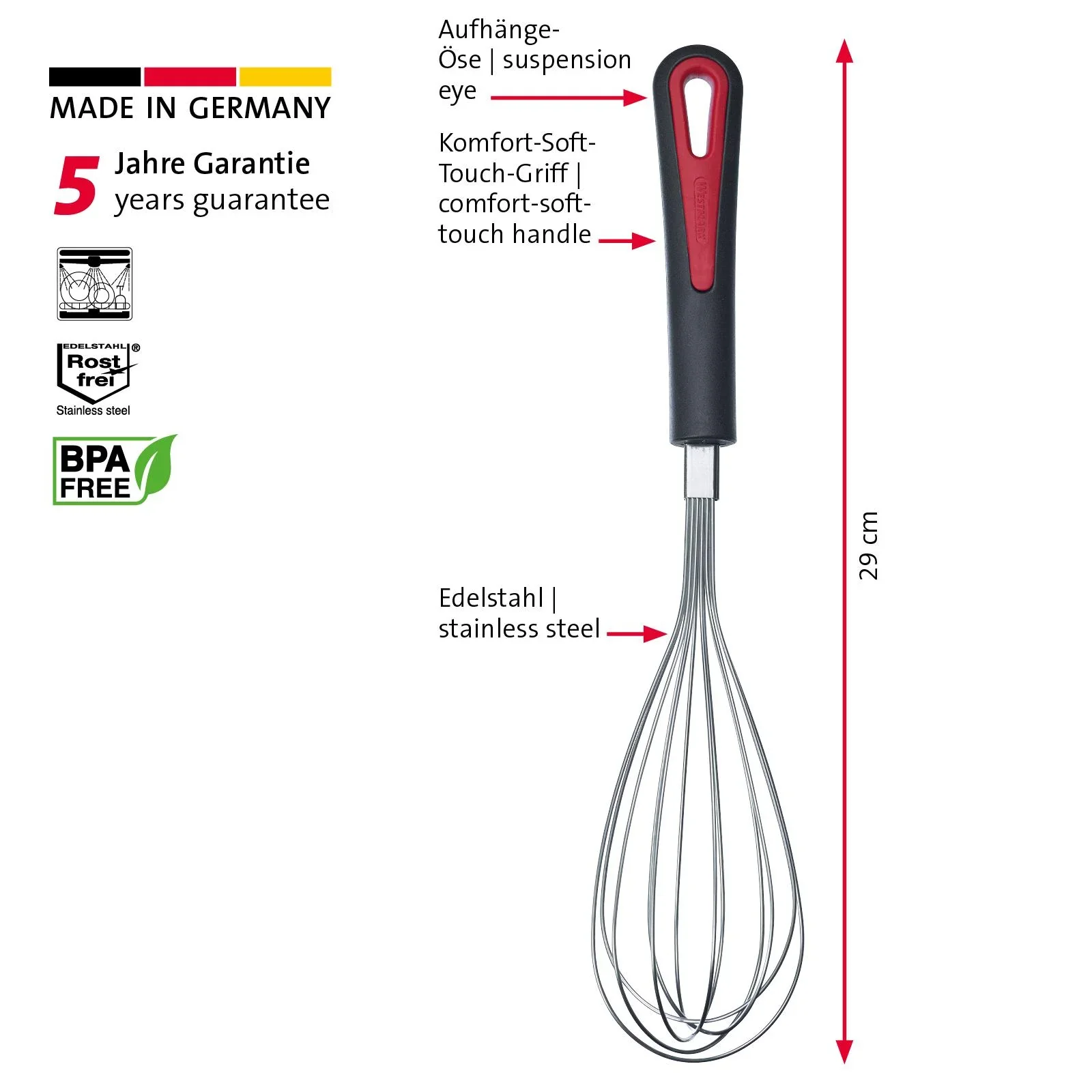 Schneebesen "Gallant", Midi, 29 cm - 5