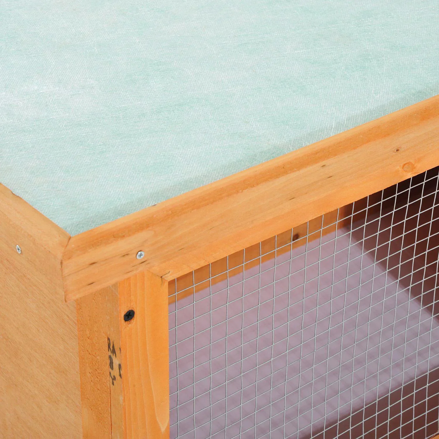 Hasenstall Kaninchenstall Holz 90x45x65cm - 1