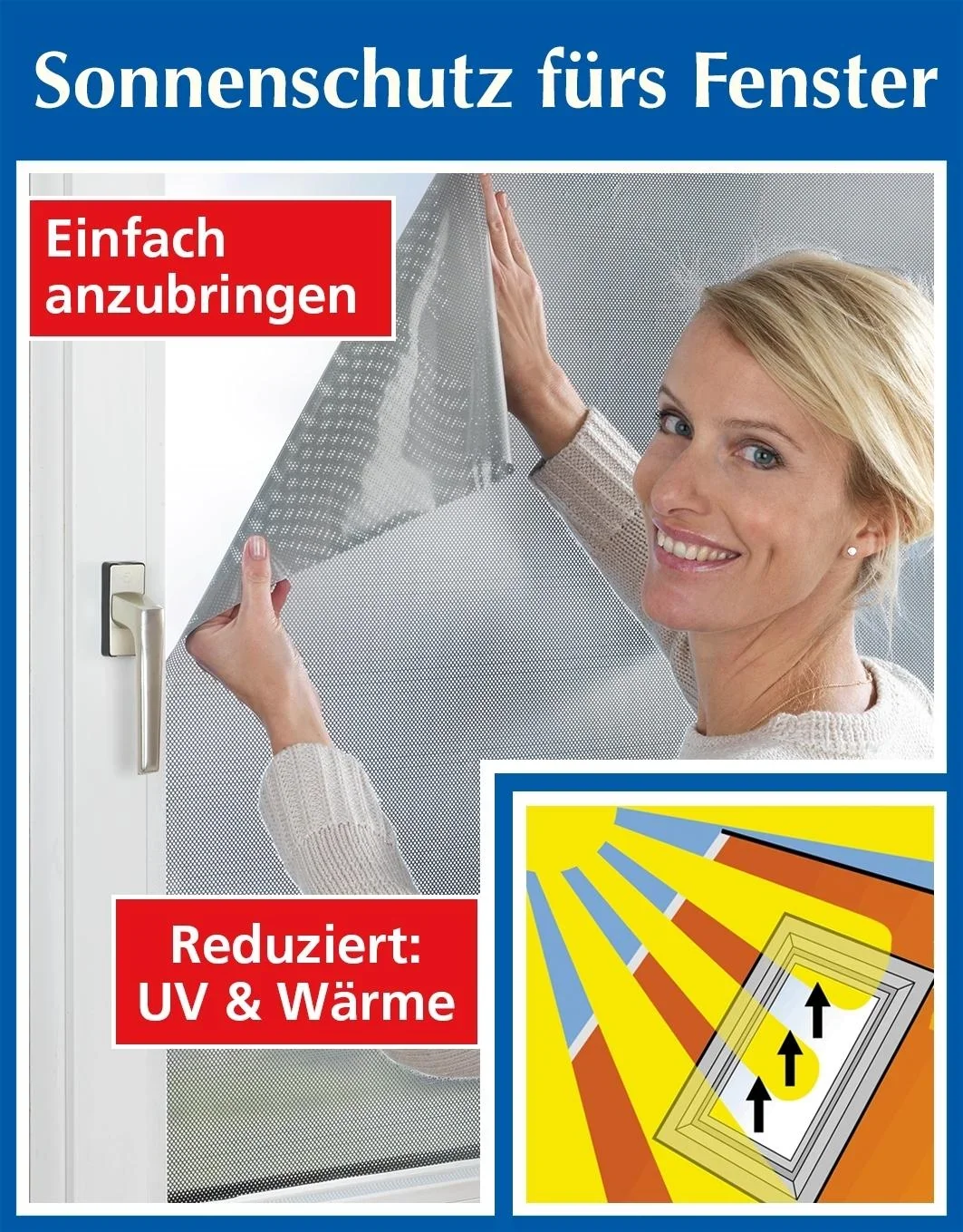 Sonnenschutzfolie perforiert, Schwarz, 56 x 200 cm - 1