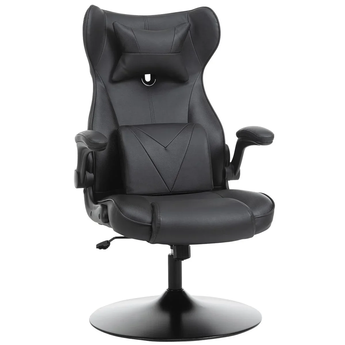 Gaming Stuhl Ergonomischer Computerstuhl Bürostuhl Schreibtischstuhl mit Wippenfunktion und Lendenkissen Drehstuhl höhen - 1
