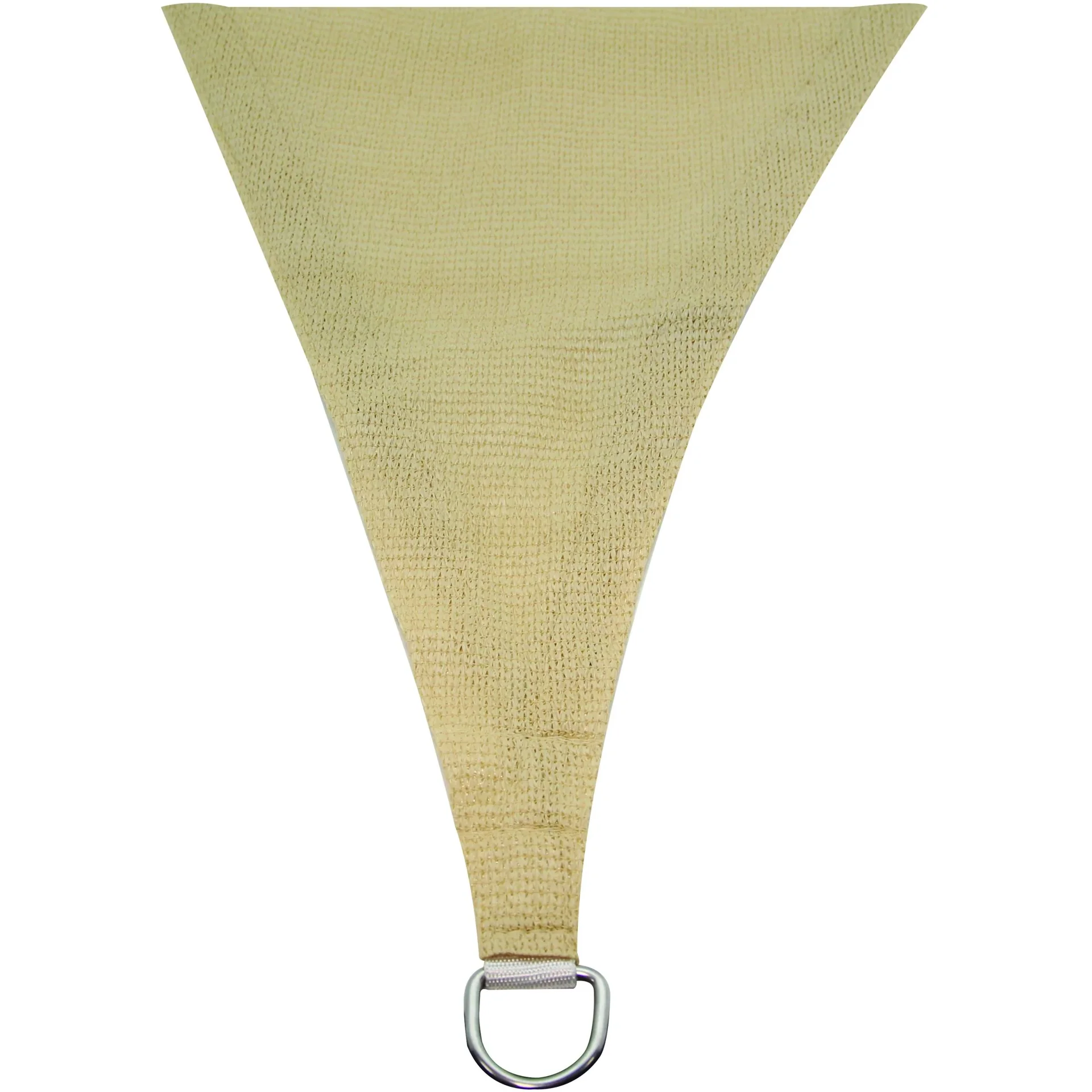 wasserdurchlässiges sonnensegel - dreieckig - 5 x 5 x 5 m - champagne - 0