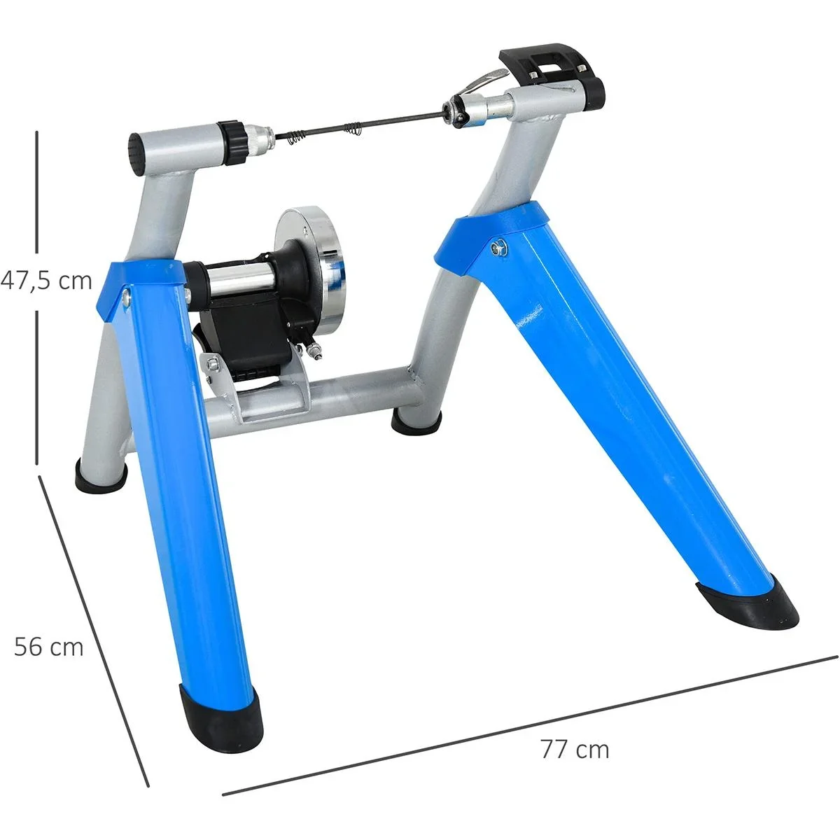 Fahrradtrainer mit Magnetbremse blau/silber - 2