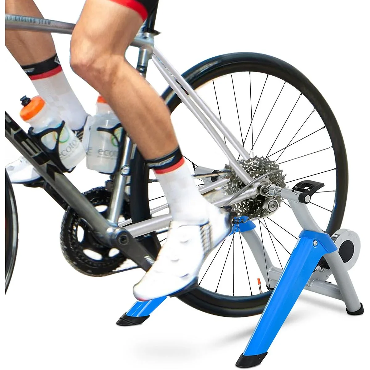 Fahrradtrainer mit Magnetbremse blau/silber - 4