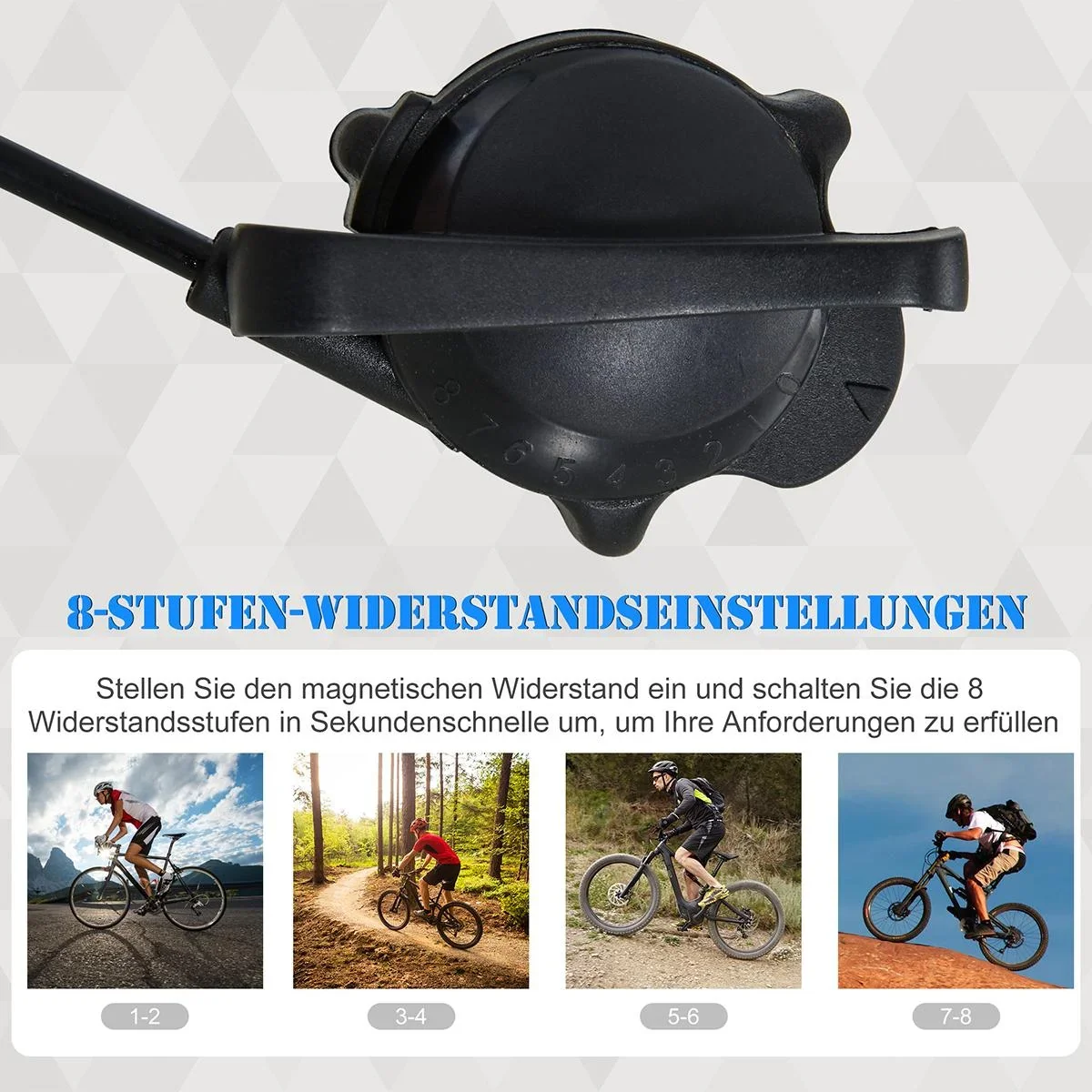 Fahrradtrainer mit Magnetbremse blau/silber - 6