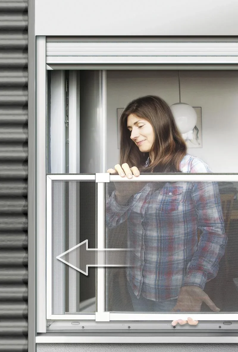Insektenschutz Schiebe-Fenster 50x75-142 cm weiß - 2
