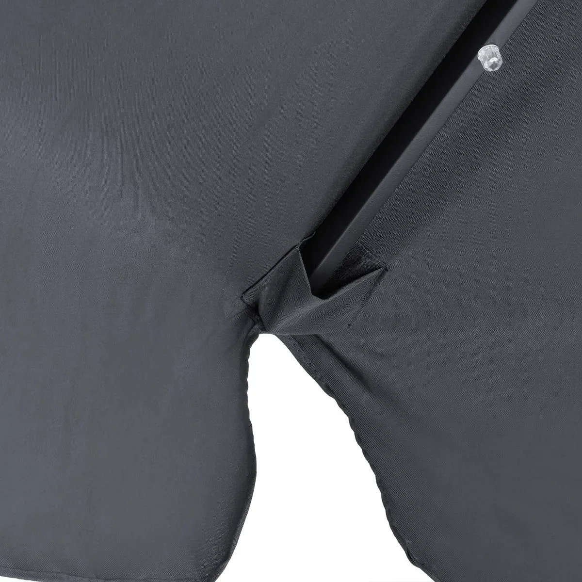 Sonnenschirm Athen mit LED-Beleuchtung anthrazit - Ø 3,3m - 1