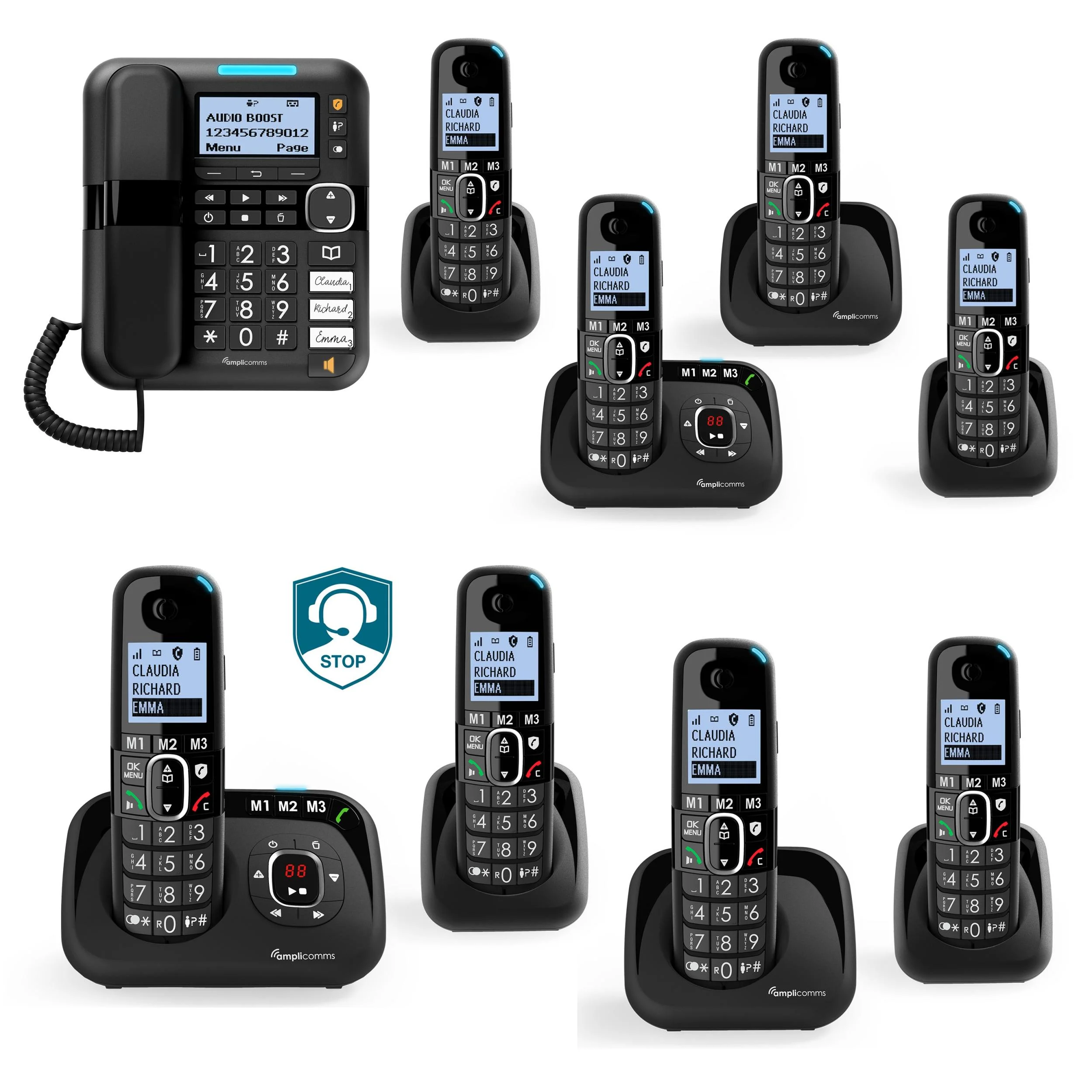 Schnurlos Großtastentelefon mit Anrufbeantworter - 0