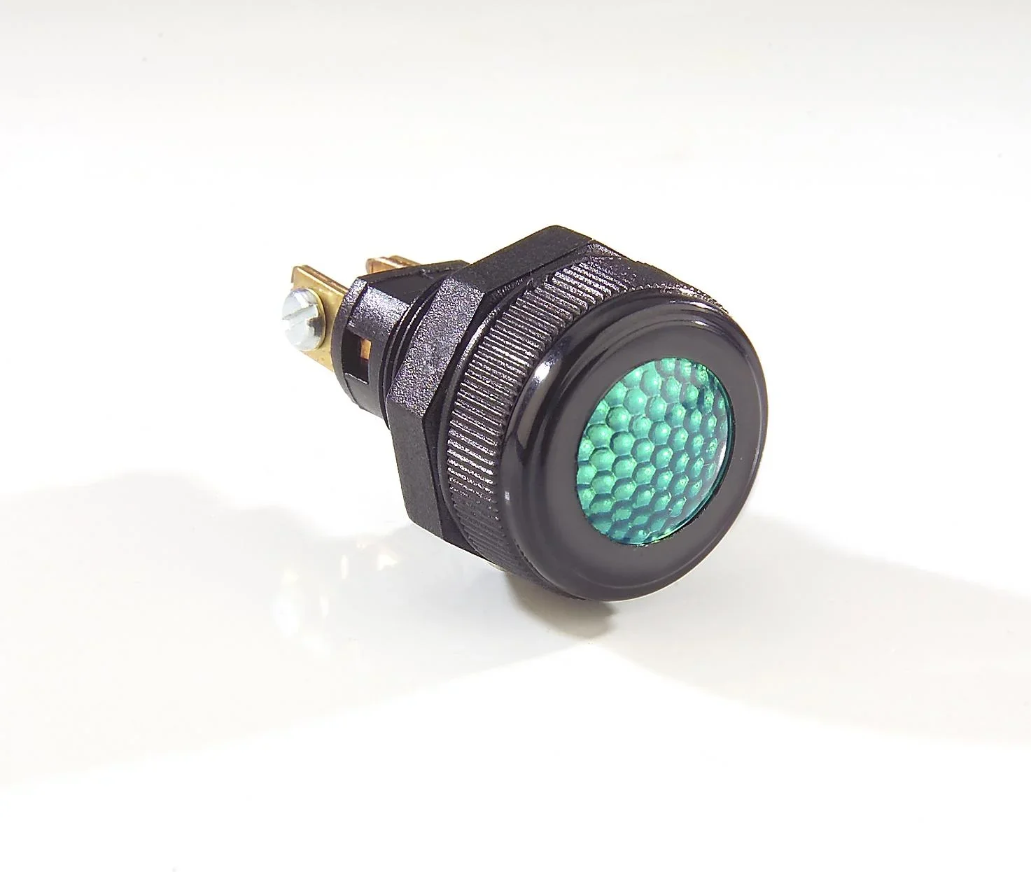 Warnleuchte, grün, 12 V/ 24 V - zum Einbau ins Armaturenbrett - 0