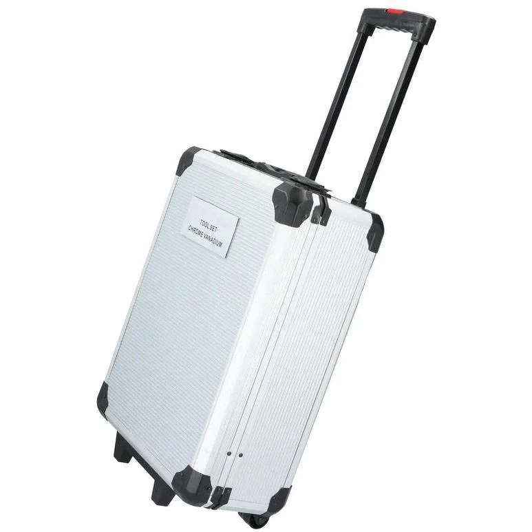 Handwerkzeugsatz - 187 Stück - im Aluminium-Rollkoffer - CRV - 0