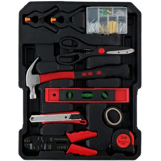 Handwerkzeugsatz - 187 Stück - im Aluminium-Rollkoffer - CRV - 2