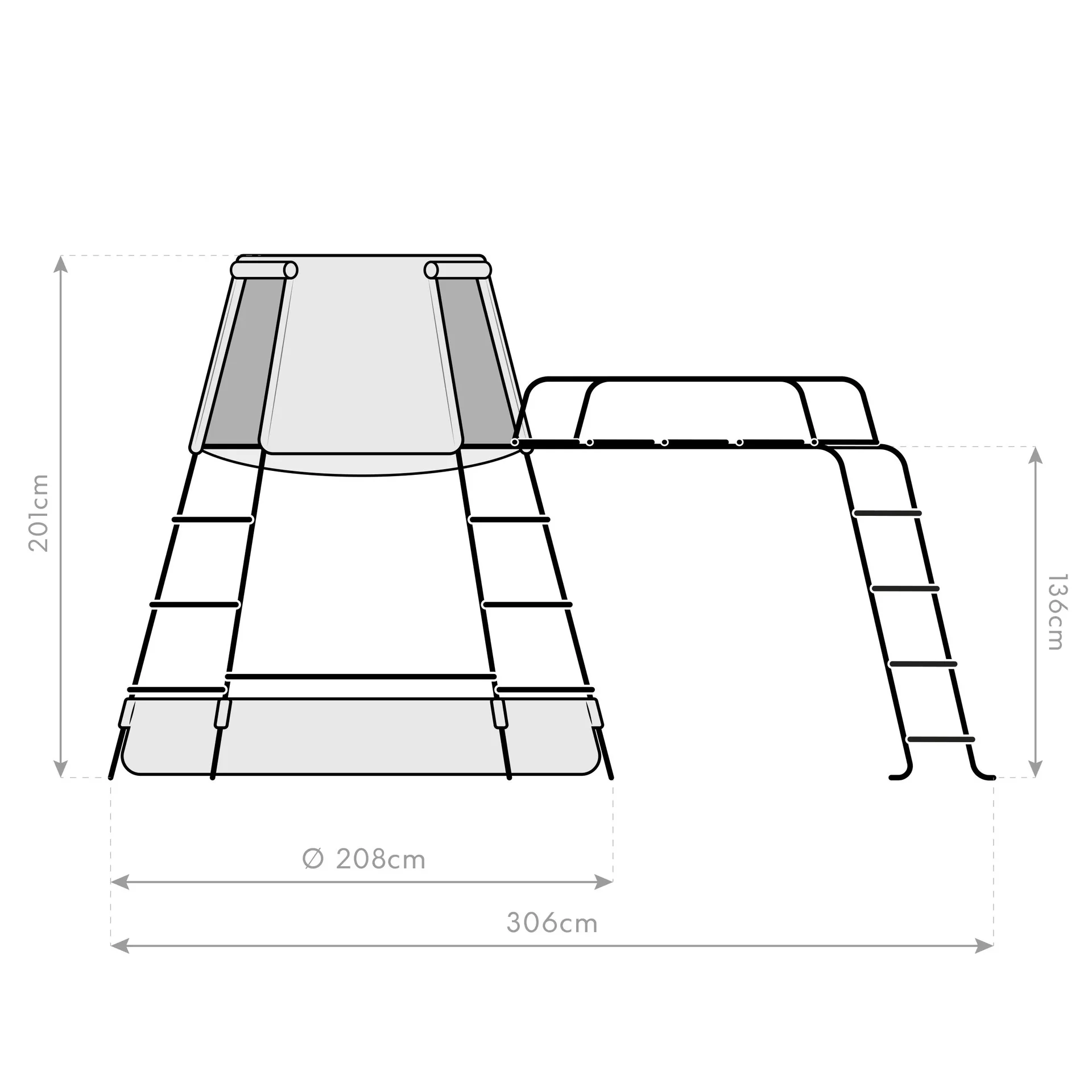 Klettergerüst Spielturm Explorer schwarz - 4