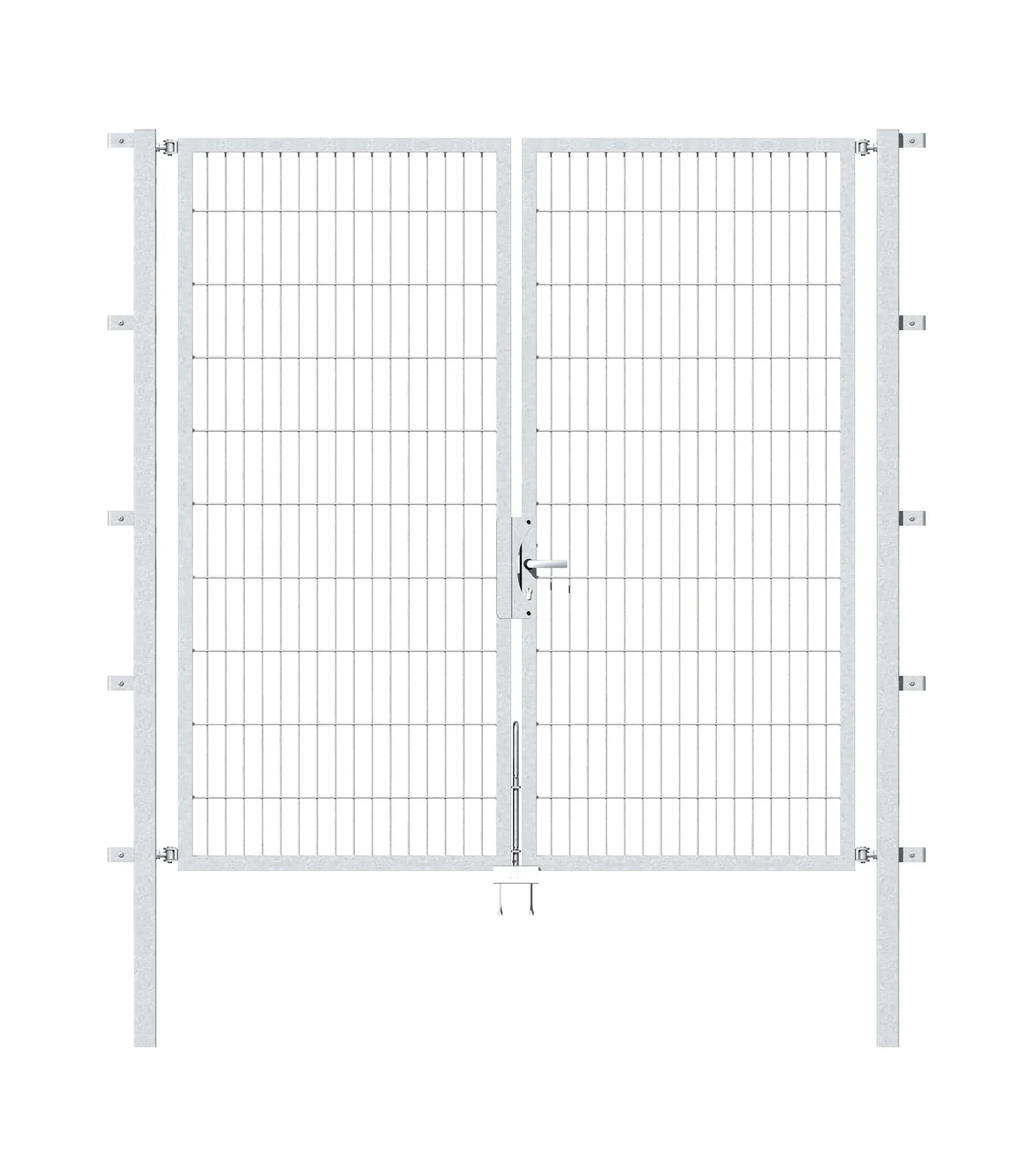 Doppeltor Flexo mit Zubehör, feuerverzinkt, Breite 200 cm, Höhe 200 cm, PF: 60x60 cm - 0