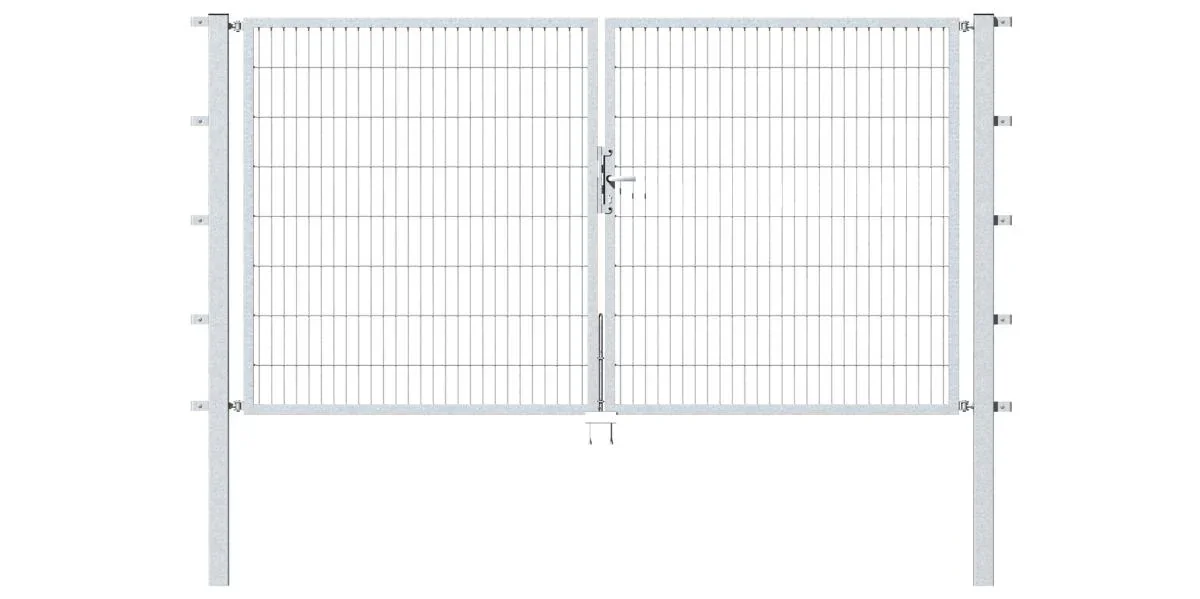 Doppeltor Flexo mit Zubehör, feuerverzinkt, Breite 200 cm, Höhe 200 cm, PF: 60x60 cm - 1