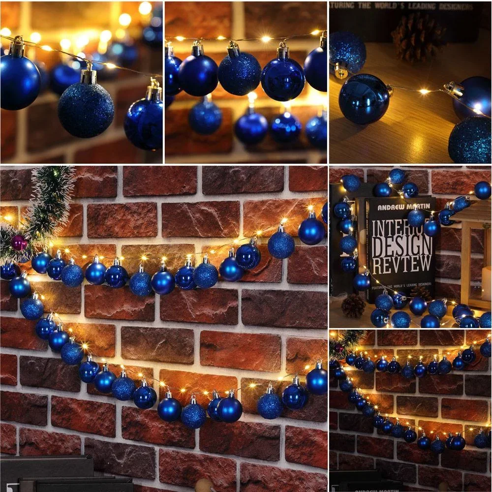 Weihnachtsbeleuchtung Kugeln 40-LED - Blau - 2m - 1