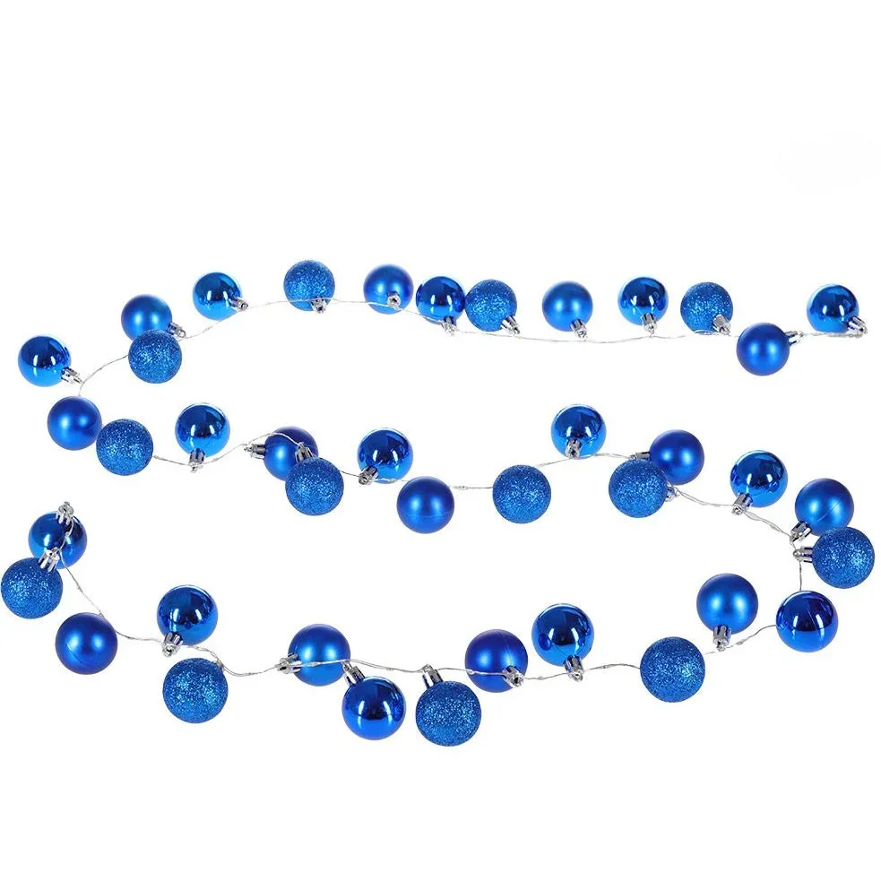 Weihnachtsbeleuchtung Kugeln 40-LED - Blau - 2m - 6