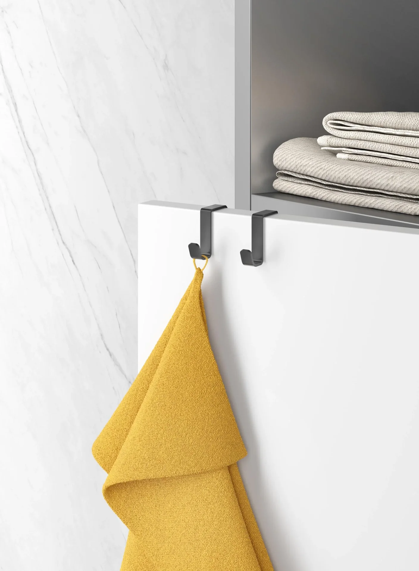 Doppelhaken "Origin Lava", Schwarz, matt, 6 x 4 x 4 cm - 0