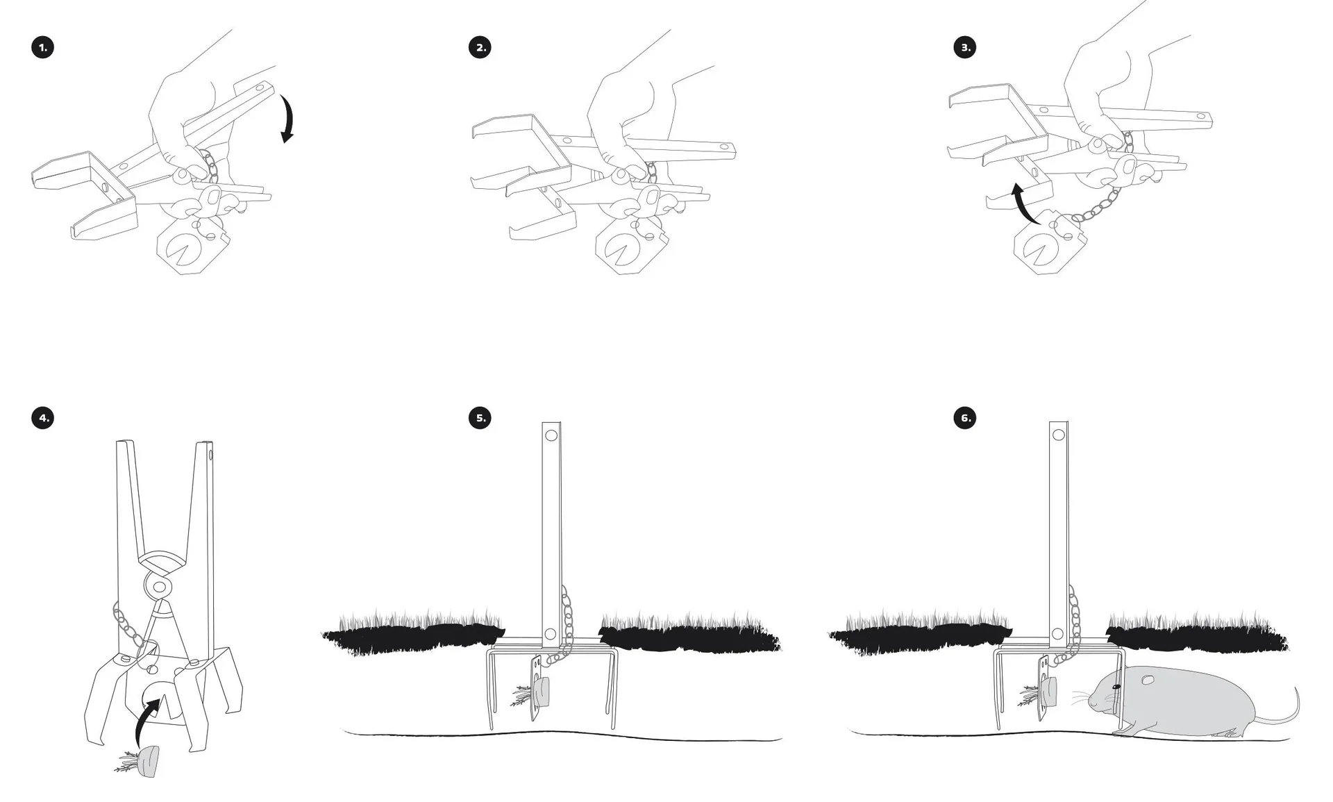 Wühlmaus-Zangenfalle 4er Set - 10