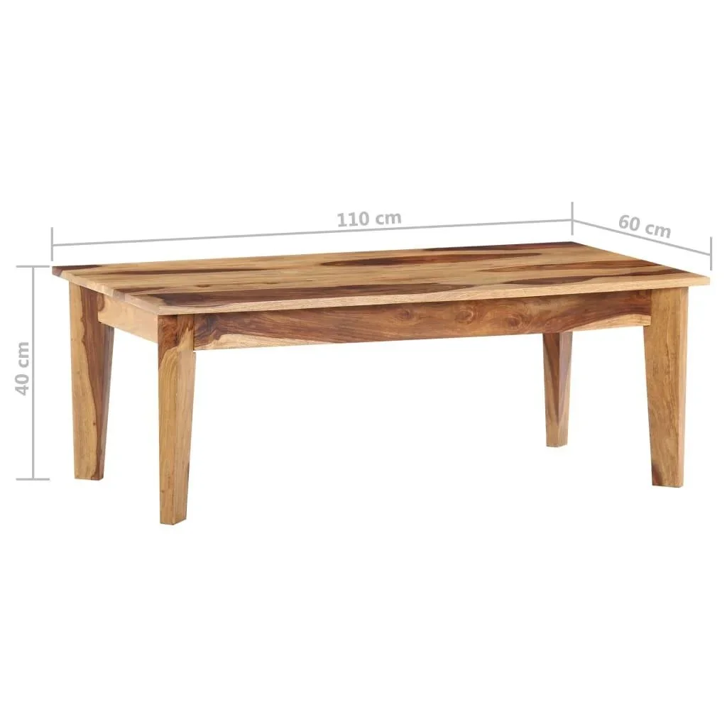 Couchtisch 110x60x40 cm Massivholz Sheesham - 3