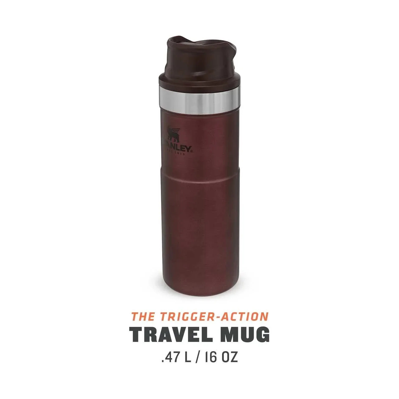 Classic Trigger-Action Travel Mug 0,473 l, Stahl 18/8, Vakuumisoliert, Farbe Wine - 7