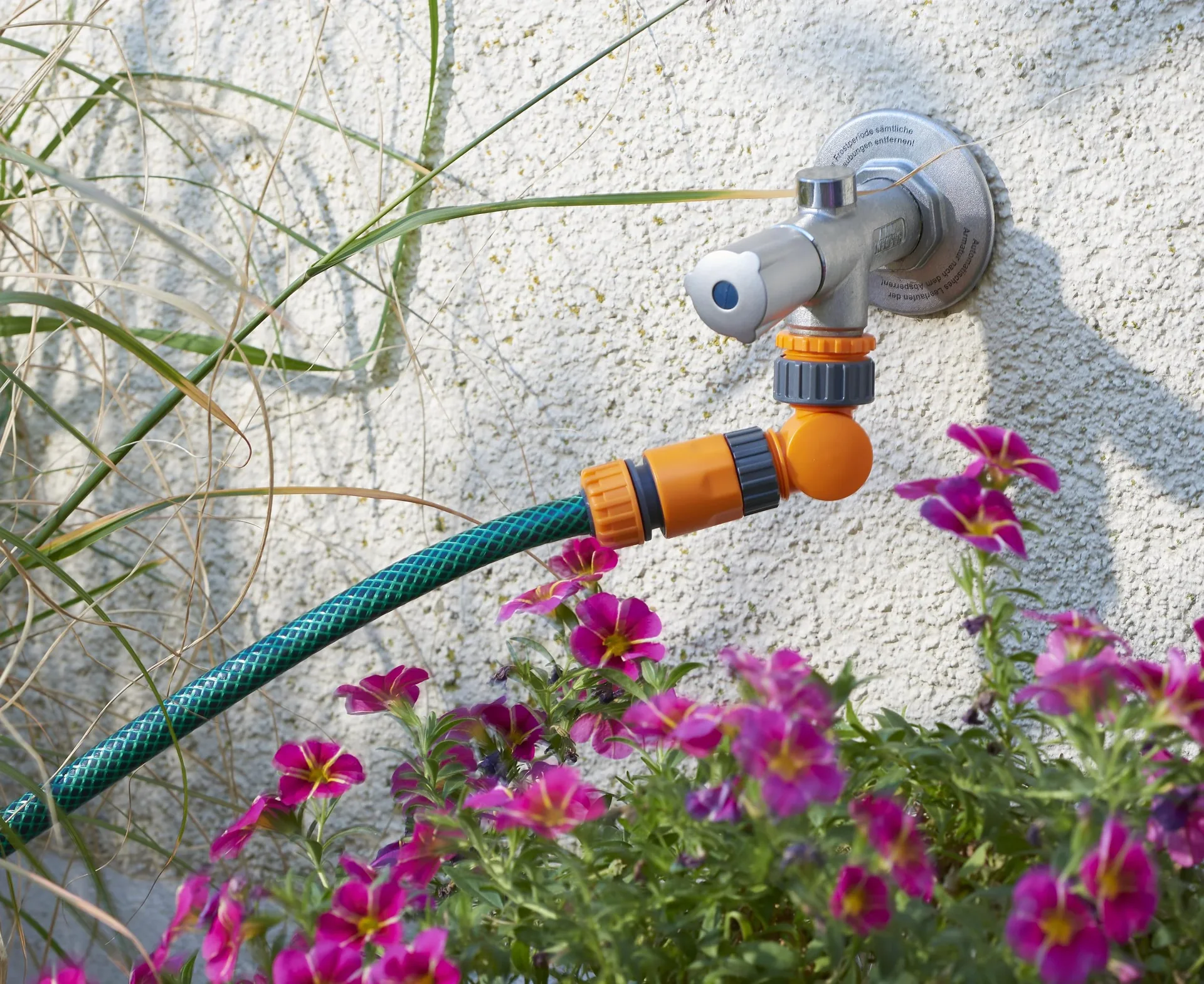 Gartenschlauch + Schlauchverbinder Set + Rasenregner - 2