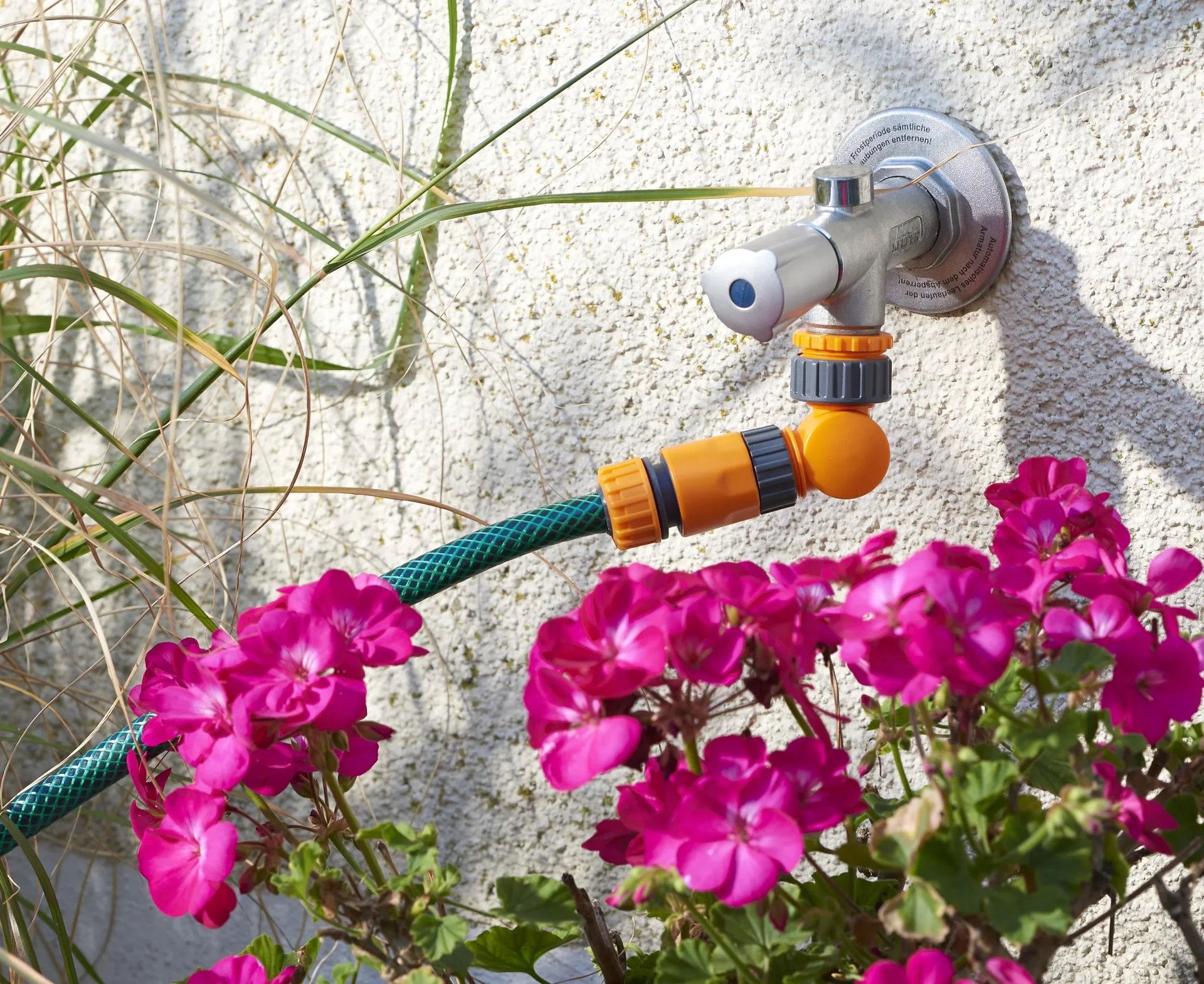 Gartenschlauch + Schlauchverbinder Set + Rasenregner - 3