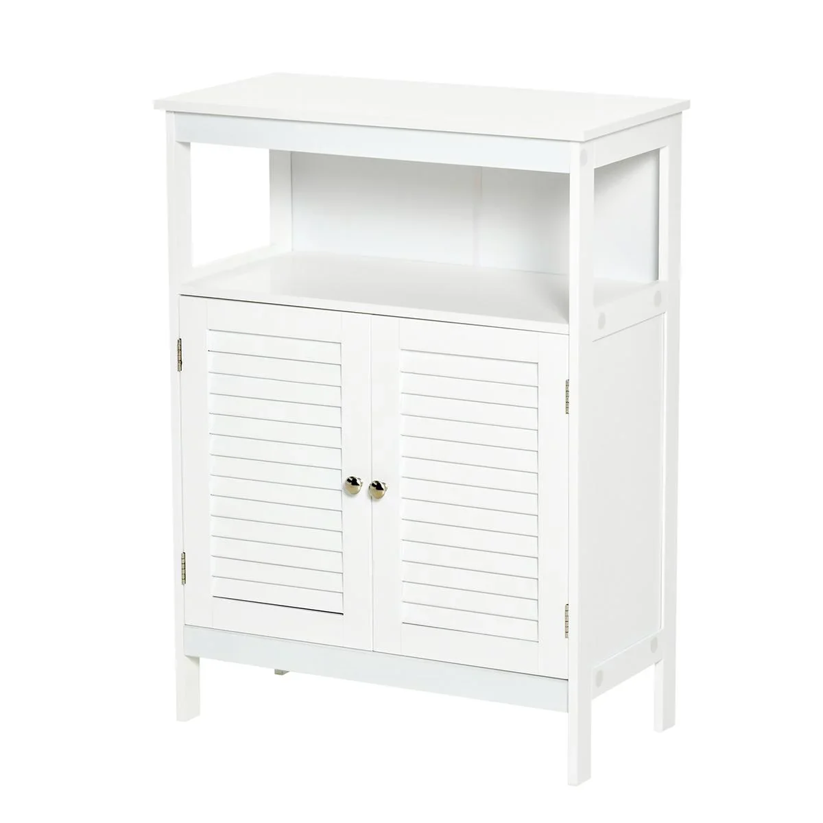 Badschrank Badmöbel Badezimmerschrank Nachtschrank Küchenschrank Mehrzweckschrank Holz Weiß MDF 60 x 30 x 81,6 cm - 0