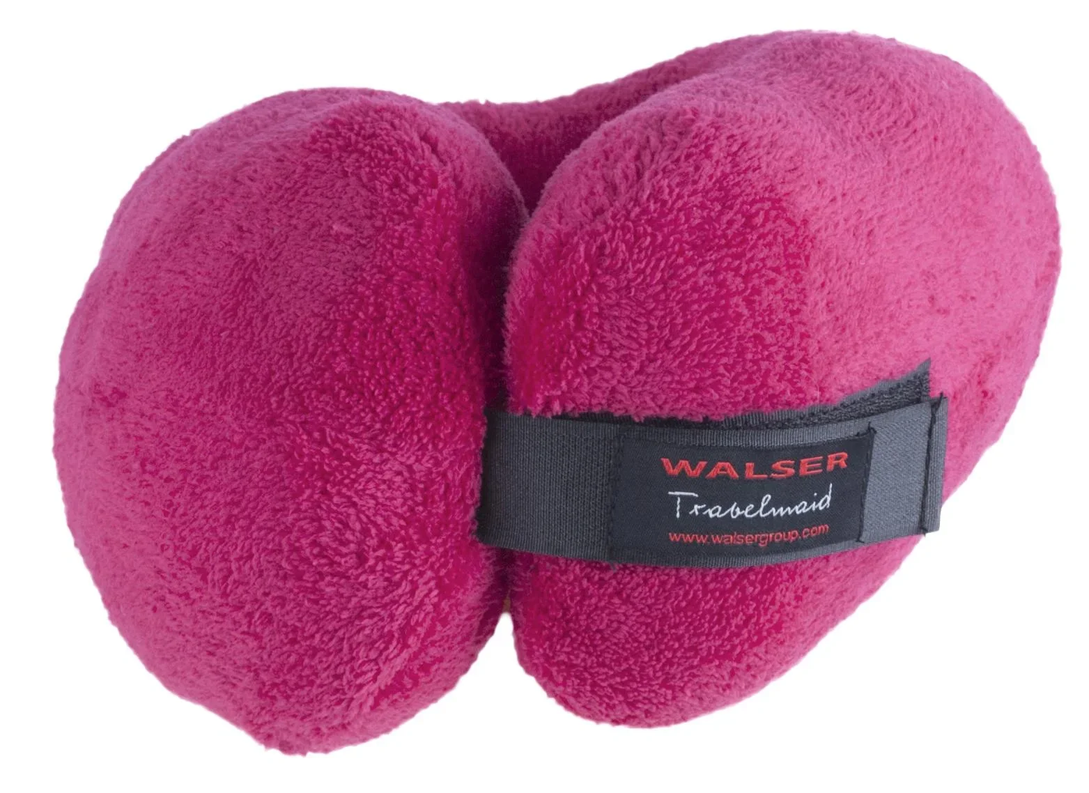Nackenrolle Reisekissen Travelmaid aus weichem Fleece - kirschrot - 1