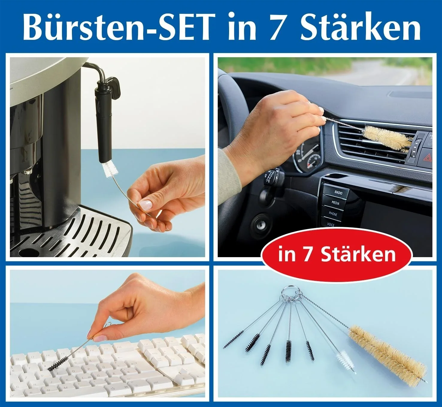 Reinigungs-Bürsten-Set, 7-teilig - 4