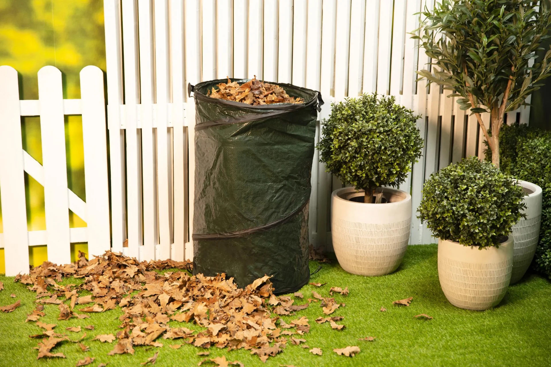 Gartenabfallsack Pop-Up, 120 Liter, Dunkelgrün, 75 x 45 cm - 3
