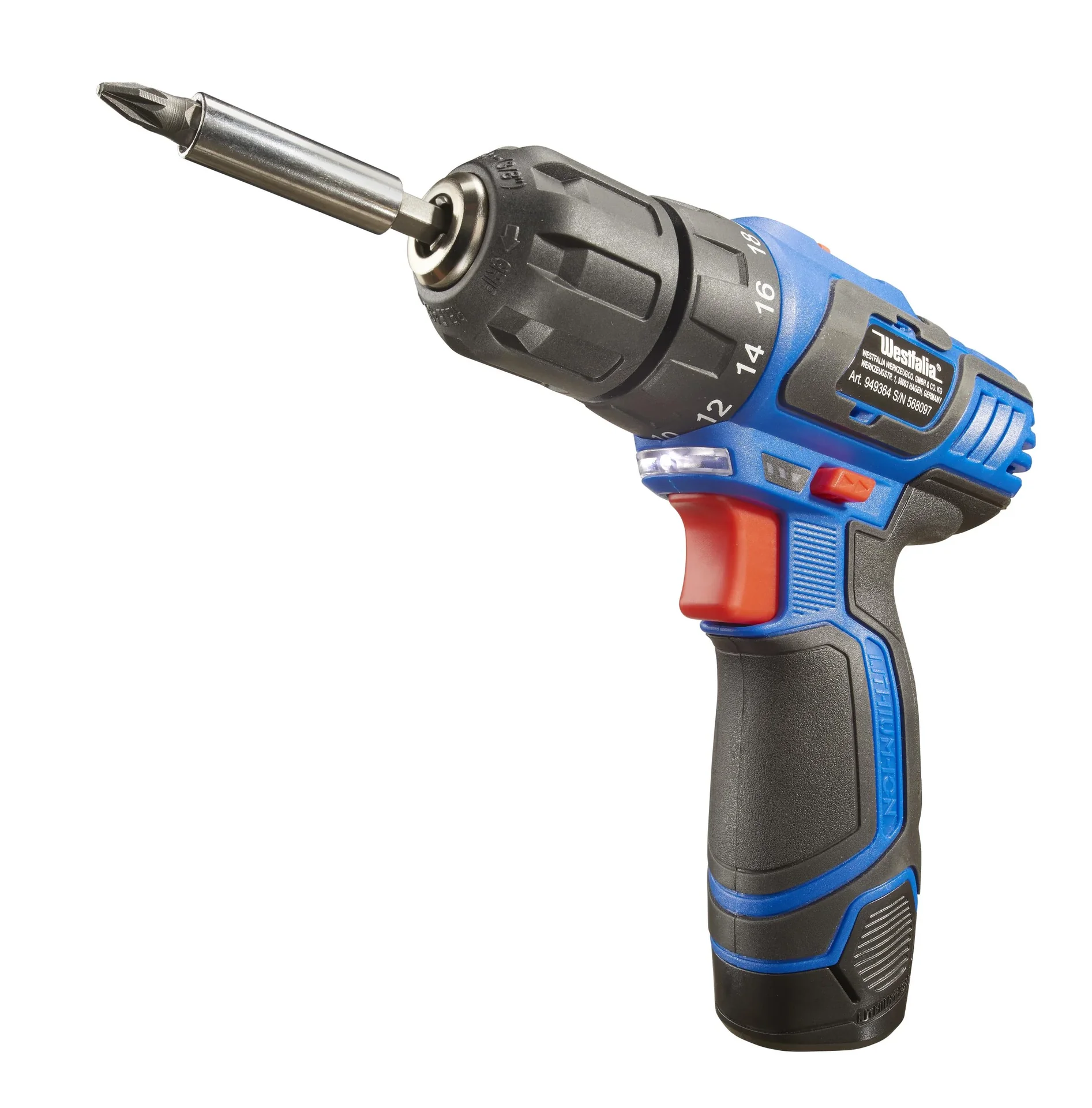 Akku-Bohrschrauber Set 12 Volt - 43-teilig - 6