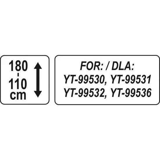 Stativ für Infrarotheizung - 1,1 t/m 1,8m - 0